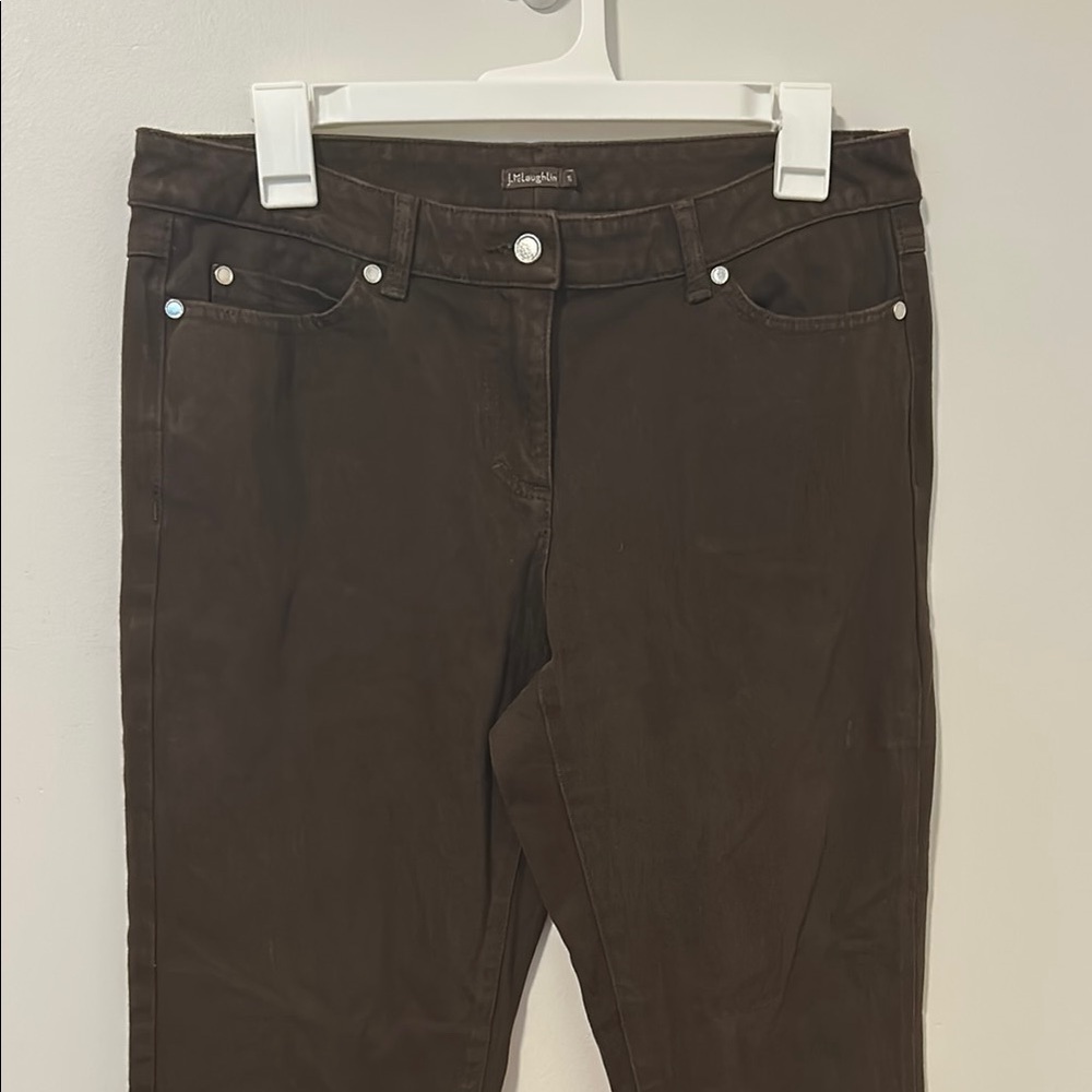 J McLaughlin Brown Straight Leg Pants Casual Size 10